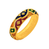 22K Gold Meena Kari Band Ring